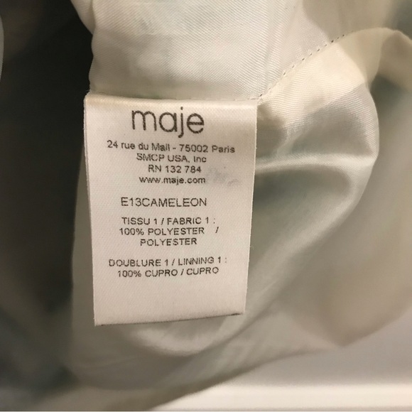 Maje Cameleon Skirt 38 tie dye teal green cream off white - Picture 9 of 11